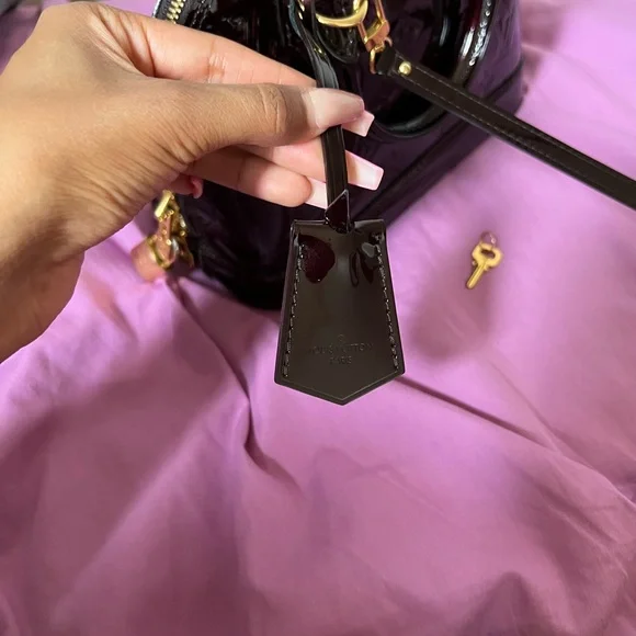 Louis Vuitton Glossy Dark Red Satchel - Picture 6 of 9